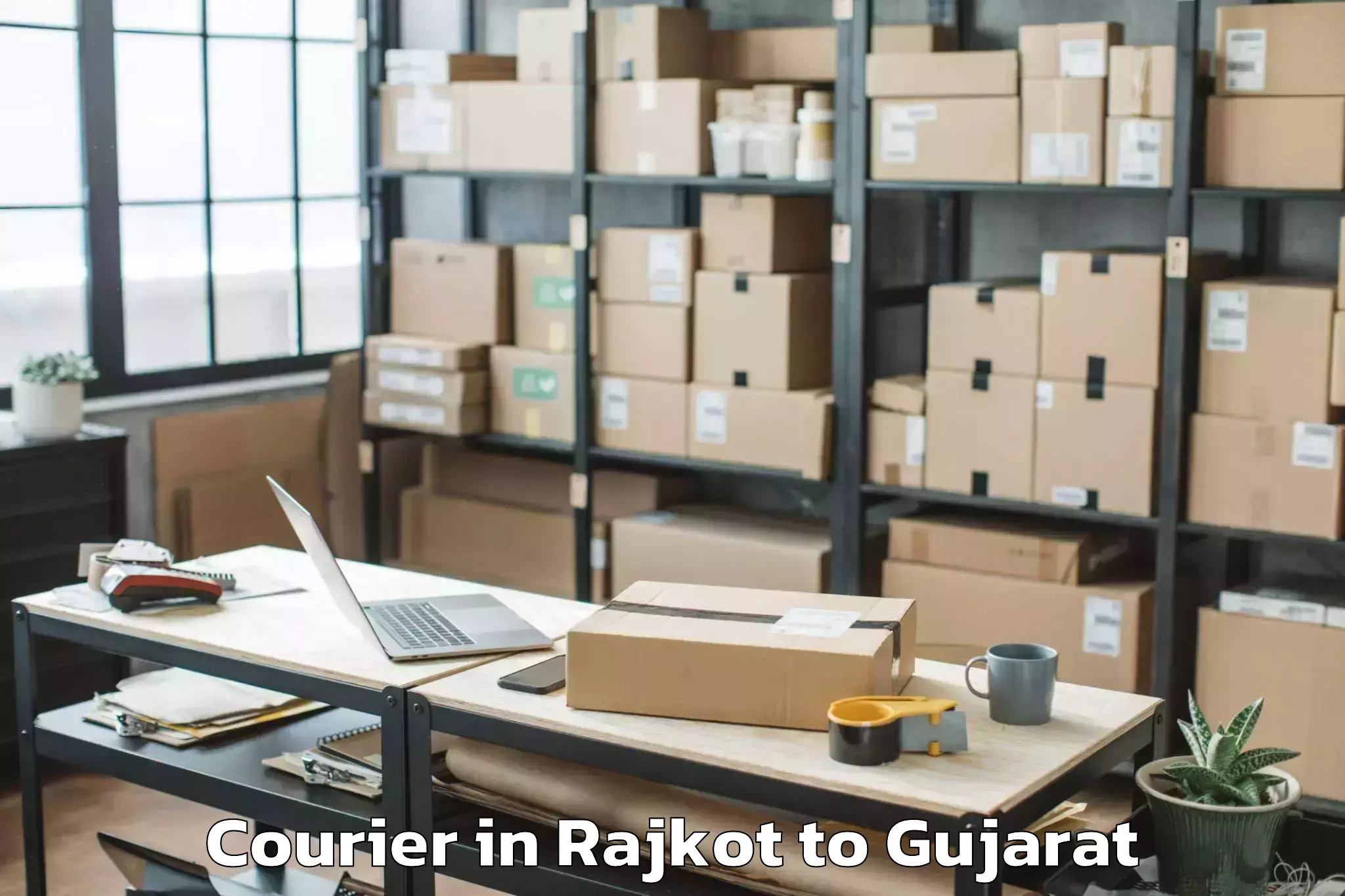 Reliable Rajkot to Hazira Port Courier